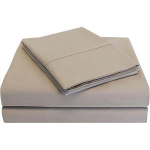 Superior Cotton Percale Deep Pocket Sheet Set, Twin XL, Tan, 4-Pieces(Tan)