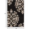 Superior Victorian Shag Area Rug(Black/Charcoal)