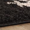 Superior Victorian Shag Area Rug(Black/Charcoal)
