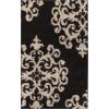 Superior Victorian Shag Area Rug(Black/Charcoal)
