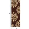 Superior Victorian Shag Area Rug(Brown/Gold)