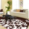 Superior Victorian Shag Area Rug(Brown/White)