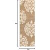 Superior Victorian Shag Area Rug(Gold/White)