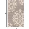 Superior Victorian Shag Area Rug(Grey)