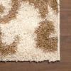 Superior Victorian Shag Area Rug(White/Gold)