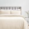 Superior 2 Piece Celtic Circles Cotton Bedspread Set, Decorative Bed Spread, Home Bed Decor, 1 Pillow Sham, Medium Weight Blanket, Matelasse Coverlet Bedding, Wedding Ring Design, Twin, Ivory(Ivory)