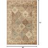 Superior Indoor Area Rug, Traditional Floral Classic Floor Decor for Bedroom, Entryway, Hallway, Office, Living/Dining, Plush Carpet Cover, Palmyra Collection, 5′ Round, Chocolate(Beige)