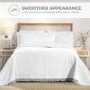 Superior Remi Cotton Blend 3 Piece Bedspread Set, Home Bed Decor, Oversized Bedspread, 2 Pillow Shams, Medium Weight Blanket, Geometric Fringe, Matelasse Coverlet, Bedding Essentials, Full, White
