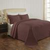 Superior 100% Cotton Basket Weave Bedspread with Shams, All-Season Premium Cotton Matelasse Jacquard Bedding, Quilted-Look Geometric Basket – Queen, Denim Blue(Chocolate)