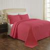 Superior 100% Cotton Basket Weave Bedspread with Shams, All-Season Premium Cotton Matelasse Jacquard Bedding, Quilted-Look Geometric Basket – Queen, Denim Blue(Cranberry)