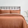Superior 2 Piece Celtic Circles Cotton Bedspread Set, Decorative Bed Spread, Home Bed Decor, 1 Pillow Sham, Medium Weight Blanket, Matelasse Coverlet Bedding, Wedding Ring Design, Twin, Ivory(Burnt Orange)