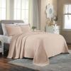 Superior 2 Piece Celtic Circles Cotton Bedspread Set, Decorative Bed Spread, Home Bed Decor, 1 Pillow Sham, Medium Weight Blanket, Matelasse Coverlet Bedding, Wedding Ring Design, Twin, Ivory(Bisque)