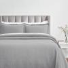 Superior 2 Piece Celtic Circles Cotton Bedspread Set, Decorative Bed Spread, Home Bed Decor, 1 Pillow Sham, Medium Weight Blanket, Matelasse Coverlet Bedding, Wedding Ring Design, Twin, Ivory(Grey)