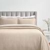 Superior 2 Piece Celtic Circles Cotton Bedspread Set, Decorative Bed Spread, Home Bed Decor, 1 Pillow Sham, Medium Weight Blanket, Matelasse Coverlet Bedding, Wedding Ring Design, Twin, Ivory(Beige)