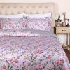 Superior 300-Thread Count Cotton Duvet Cover Bed Set with Pillow Shams, Durable and Breathable, Machine Washable, Vintage Floral Bedding Boho Wildflower, Twin/Twin XL, White(Floral Silver)