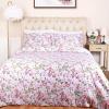 Superior 300-Thread Count Cotton Duvet Cover Bed Set with Pillow Shams, Durable and Breathable, Machine Washable, Vintage Floral Bedding Boho Wildflower, Twin/Twin XL, White(Floral White)