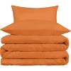 Superior 800 Thread Count Cotton Rich Duvet Cover Set, Soft Blanket Cover with Button Closure, Luxury Pillow Shams, Elegant Daily Use, Master/ Guest Bedroom Basics, Full/Queen, Grey(Rust)