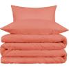 Superior 800 Thread Count Cotton Rich Duvet Cover Set, Soft Blanket Cover with Button Closure, Luxury Pillow Shams, Elegant Daily Use, Master/ Guest Bedroom Basics, Full/Queen, Grey(Coral)