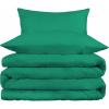 Superior 800 Thread Count Cotton Rich Duvet Cover Set, Soft Blanket Cover with Button Closure, Luxury Pillow Shams, Elegant Daily Use, Master/ Guest Bedroom Basics, Full/Queen, Grey(Hunter Green)
