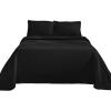 Superior Cotton Fleur De Lis Bedspread Set, Warm Blankets, All-Season Bedding, Bedroom Decor, Decorative Boho Medallion Coverlet, Includes 1 Bedspread, 2 Pillow Shams, Queen, Black(Black – Z)
