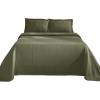 Superior Cotton Fleur De Lis Bedspread Set, Warm Blankets, All-Season Bedding, Bedroom Decor, Decorative Boho Medallion Coverlet, Includes 1 Bedspread, 2 Pillow Shams, Queen, Black(Sage 01 – Z)