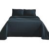 Superior Cotton Fleur De Lis Bedspread Set, Warm Blankets, All-Season Bedding, Bedroom Decor, Decorative Boho Medallion Coverlet, Includes 1 Bedspread, 2 Pillow Shams, Queen, Black(Deep Sea – Z)