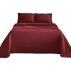Superior Cotton Fleur De Lis Bedspread Set, Warm Blankets, All-Season Bedding, Bedroom Decor, Decorative Boho Medallion Coverlet, Includes 1 Bedspread, 2 Pillow Shams, Queen, Black(Garnet – Z)