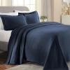 Superior Paisley 2 Piece Cotton Bedspread Set, Home Bed Decor, Decorative Bed Spread, 1 Pillow Sham, Medium Weight Blanket, Matelasse Coverlet Bedding, Vintage Floral Pattern, Twin, Navy Blue(Navy Blue – Z)