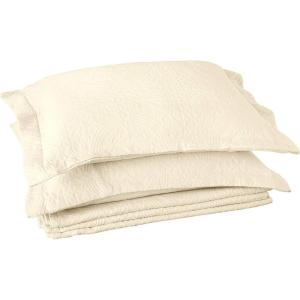 Superior Cotton Fleur De Lis Bedspread Set, Warm Blankets, All-Season Bedding, Bedroom Decor, Decorative Boho Medallion Coverlet, Includes 1 Bedspread, 2 Pillow Shams, Queen, Black(Ivory 03 – Z)