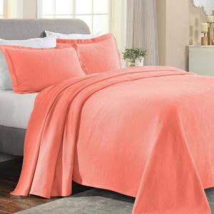 Superior Paisley 2 Piece Cotton Bedspread Set, Home Bed Decor, Decorative Bed Spread, 1 Pillow Sham, Medium Weight Blanket, Matelasse Coverlet Bedding, Vintage Floral Pattern, Twin, Navy Blue(Coral – Z)