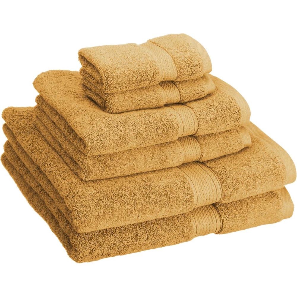 imageSuperior Egyptian Cotton Solid Towel Set 6PC Midnight BlueMarigold
