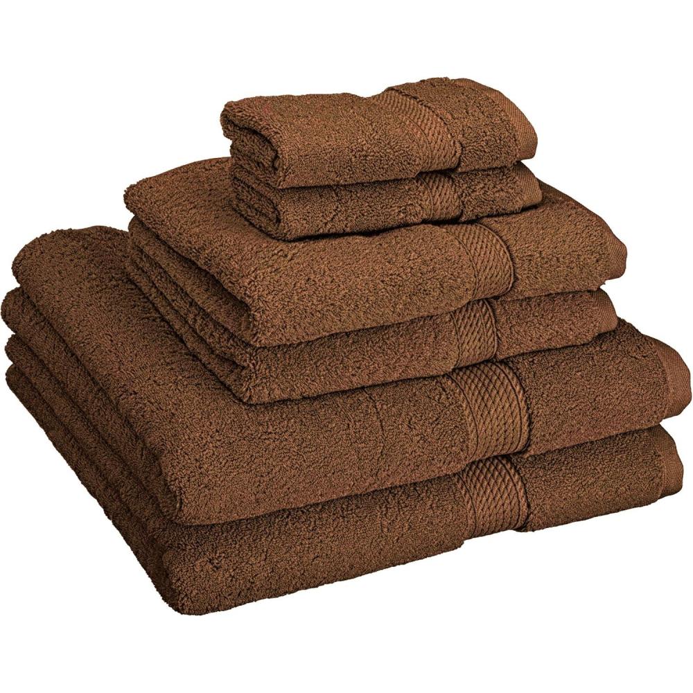 imageSuperior Egyptian Cotton Solid Towel Set 6PC Midnight BlueWalnut