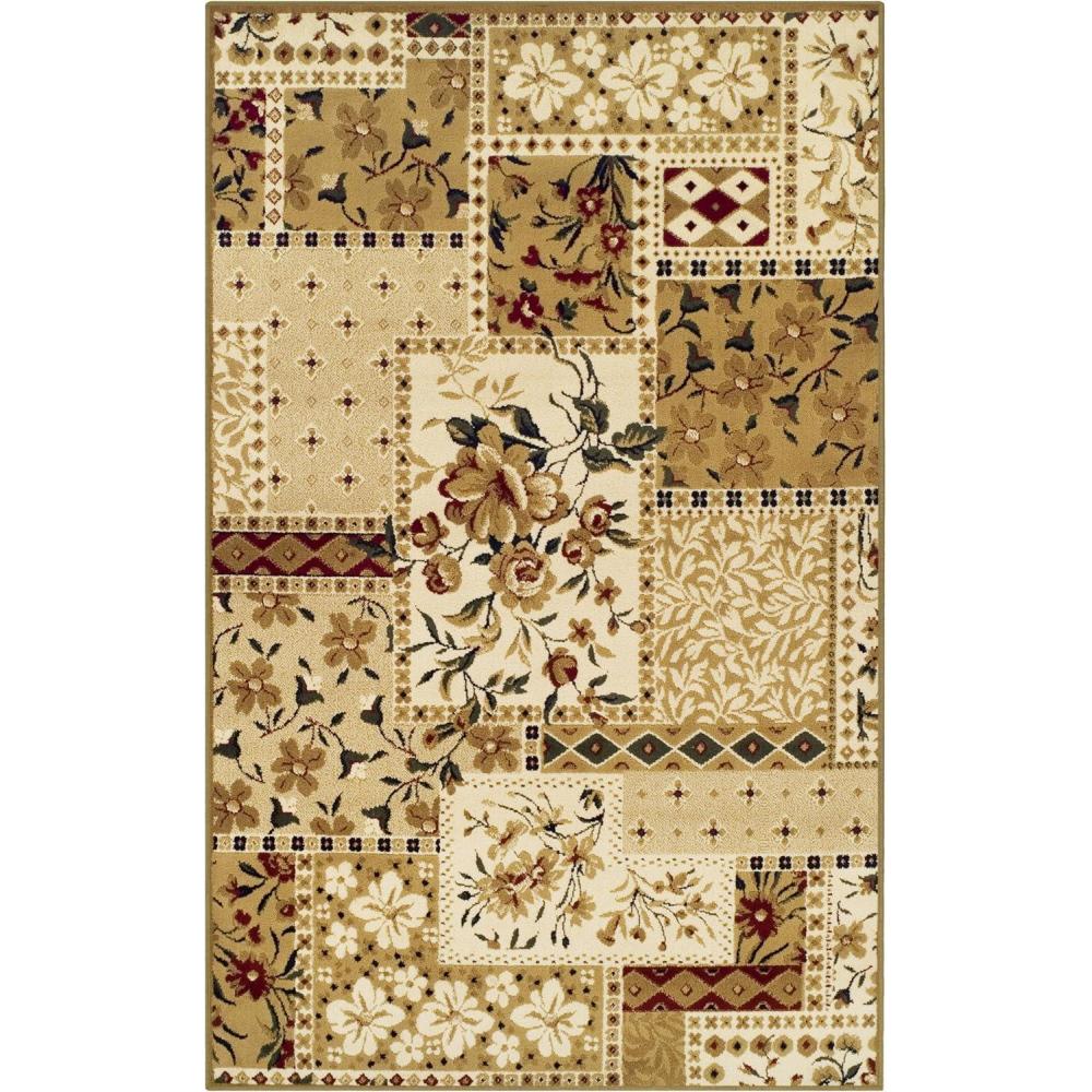 imageSuperior Flower Patch Collection Area Rug Beautiful Floral Patchwork Design 10mm Pile Height with Jute Backing Affordable Contemporary Rugs  27 x 8 RunnerRectangular