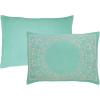 SUPERIOR Cotton Blend Bedspread Set, Includes Oversized Bedspread and 2 Matching Pillow Shams, Light Weight Blanket, Bedding Decor, Jacquard Vintage Floral Mandala, Lyron Collection – King, Turquoise