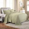 Superior 2 Piece Basketweave Cotton Bedspread Set, Home Bed Decor, Decorative Bed Spread, 1 Pillow Sham, Medium Weight Blanket, Matelasse Coverlet Bedding, Geometric Lattice Pattern, Twin, Navy Blue(Sage – Z)