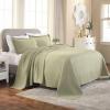 Superior 2 Piece Basketweave Cotton Bedspread Set, Home Bed Decor, Decorative Bed Spread, 1 Pillow Sham, Medium Weight Blanket, Matelasse Coverlet Bedding, Geometric Lattice Pattern, Twin, Navy Blue(Sage – Z)