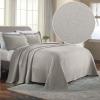 Superior 2 Piece Celtic Circles Cotton Bedspread Set, Decorative Bed Spread, Home Bed Decor, 1 Pillow Sham, Medium Weight Blanket, Matelasse Coverlet Bedding, Wedding Ring Design, Queen, Platinum