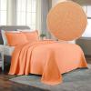 Superior 2 Piece Celtic Circles Cotton Bedspread Set, Decorative Bed Spread, Home Bed Decor, 1 Pillow Sham, Medium Weight Blanket, Matelasse Coverlet Bedding, Wedding Ring Design, Queen, Salmon