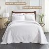 Superior Aspen Cotton Blend 3 Piece Bedspread Set, Oversized Bedspread, 2 Pillow Shams, Medium Weight Blanket, Home Bed Decor, Floral Scalloped, Matelasse Coverlet, Bedding Essential, Full, White