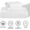 Superior Aspen Cotton Blend 3 Piece Bedspread Set, Oversized Bedspread, 2 Pillow Shams, Medium Weight Blanket, Home Bed Decor, Floral Scalloped, Matelasse Coverlet, Bedding Essential, Full, White