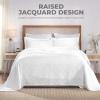 Superior Cotton 2-Piece Bedspread Set, 1 Medium Weight Bedspread, 1 Pillow Sham, Home Bed Decor, Warm Bedding, Matelasse Woven Oversized Blanket, Geometric Circles, Serenity Collection, Twin, White(White 03)