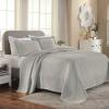 Superior Geometric Fret 2 Piece Cotton Bedspread Set, Home Bed Decor, Decorative Bed Spread, 1 Pillow Sham, Medium Weight Blanket, Matelasse Coverlet Bedding, Modern Design, Twin, Peacock Blue(Platinum – Z)
