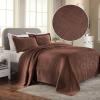 Superior Geometric Fret 2 Piece Cotton Bedspread Set, Home Bed Decor, Decorative Bed Spread, 1 Pillow Sham, Medium Weight Blanket, Matelasse Coverlet Bedding, Modern Design, Twin, Peacock Blue(Cappuccino – Z)