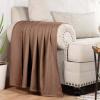 Superior Metro All-Season Cotton Blanket, Woven Blanket for Couch, Bed, Bedding, Farmhouse, Home Essentials, Cute and Cozy Bohemian Blankets, Herringbone Weave, Throw Size, Light Blue(Taupe)