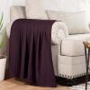 Superior Metro All-Season Cotton Blanket, Woven Blanket for Couch, Bed, Bedding, Farmhouse, Home Essentials, Cute and Cozy Bohemian Blankets, Herringbone Weave, Throw Size, Light Blue(Plum)