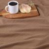 Superior Metro All-Season Cotton Blanket, Woven Blanket for Couch, Bed, Bedding, Farmhouse, Home Essentials, Cute and Cozy Bohemian Blankets, Herringbone Weave, Throw Size, Light Blue(Taupe)