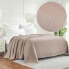 Superior Metro All-Season Cotton Blanket, Woven Blanket for Couch, Bed, Bedding, Farmhouse, Home Essentials, Cute and Cozy Bohemian Blankets, Herringbone Weave, Throw Size, Light Blue(Khaki)