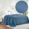 Superior Metro All-Season Cotton Blanket, Woven Blanket for Couch, Bed, Bedding, Farmhouse, Home Essentials, Cute and Cozy Bohemian Blankets, Herringbone Weave, Throw Size, Light Blue(Denim Blue)