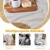 Superior Metro All-Season Cotton Blanket, Woven Blanket for Couch, Bed, Bedding, Farmhouse, Home Essentials, Cute and Cozy Bohemian Blankets, Herringbone Weave, Throw Size, Light Blue(Silver)