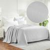 Superior Metro All-Season Cotton Blanket, Woven Blanket for Couch, Bed, Bedding, Farmhouse, Home Essentials, Cute and Cozy Bohemian Blankets, Herringbone Weave, Throw Size, Light Blue(Silver)